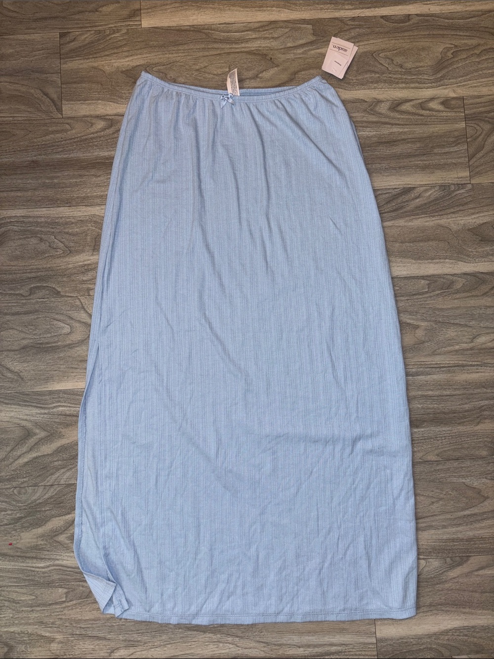 Auden Light Blue Maxi Skirt - Soft Stretch Knit